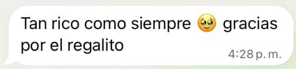 Tan rico como siempre 🥺 gracias por el regalito