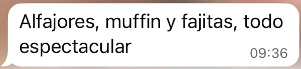 Alfajores, muffin y fajitas, todo espectacular